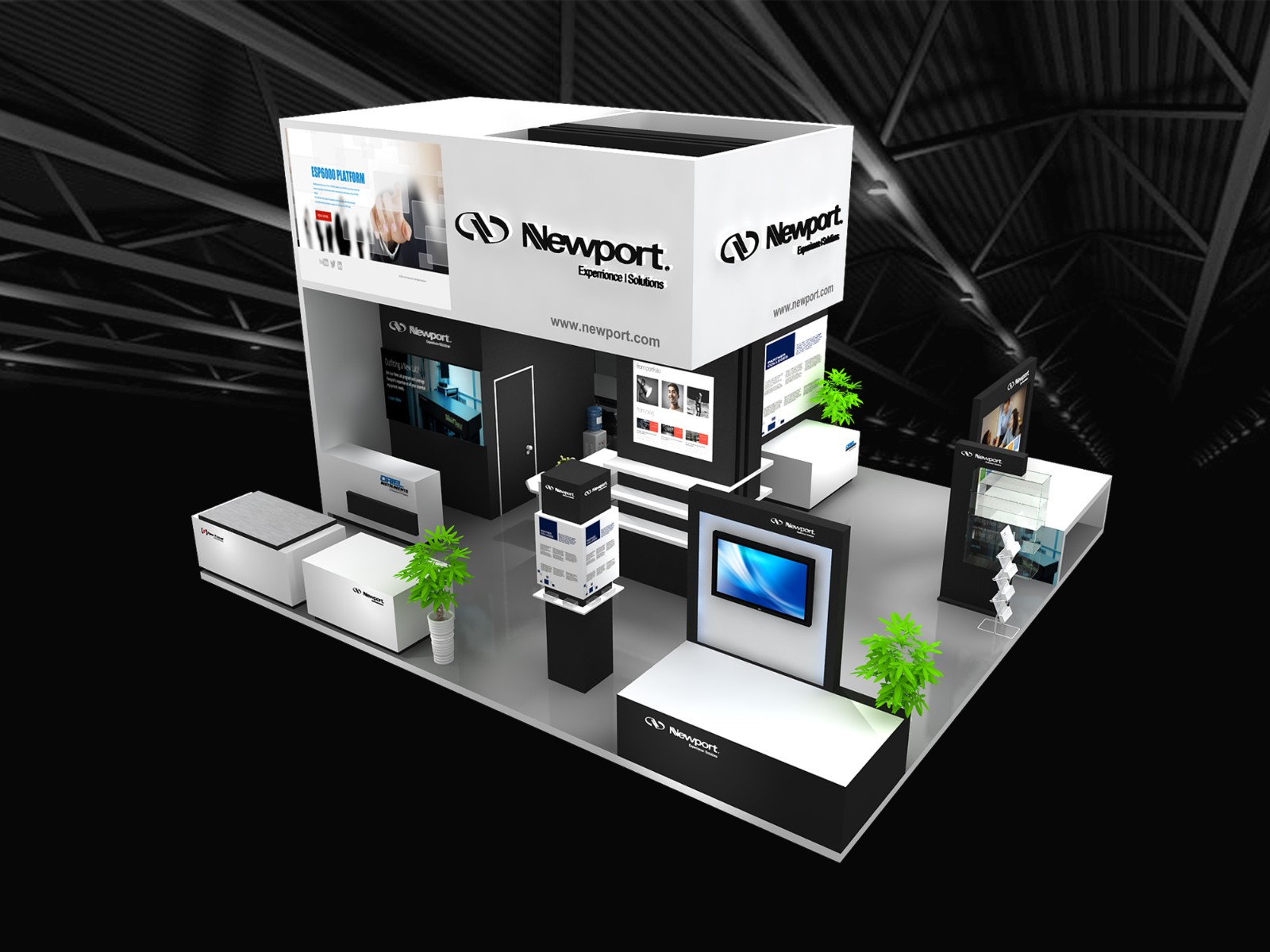 理波光電科技展臺設(shè)計方案