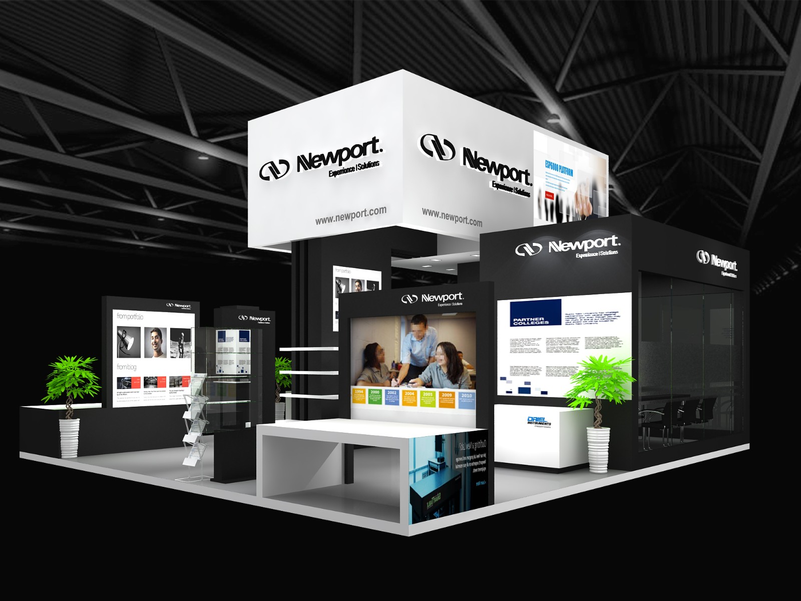 理波光電科技展臺設(shè)計方案