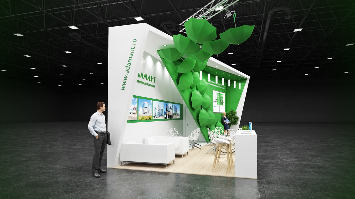 三面開口展臺設(shè)計(jì)效果圖