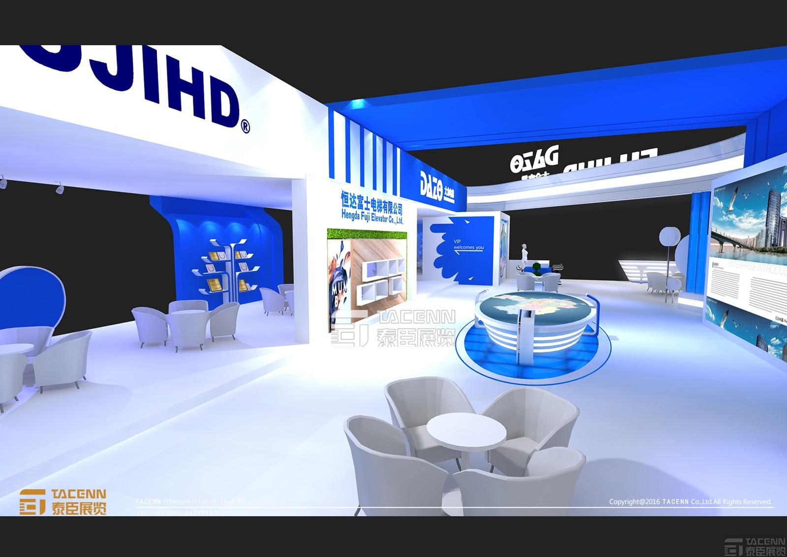 富士電梯展臺(tái)案例