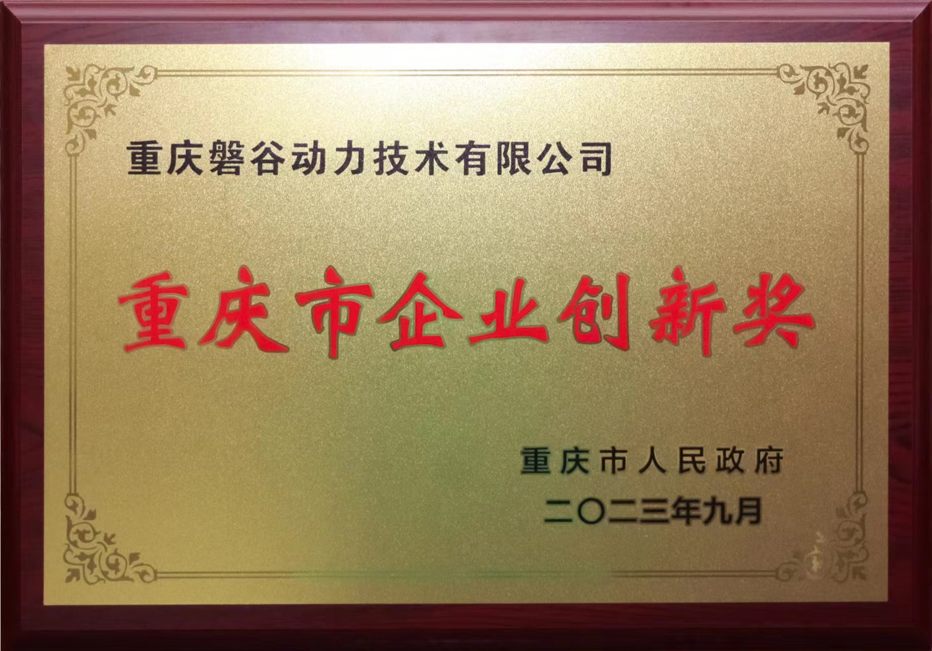 重慶市企業(yè)創(chuàng)新獎